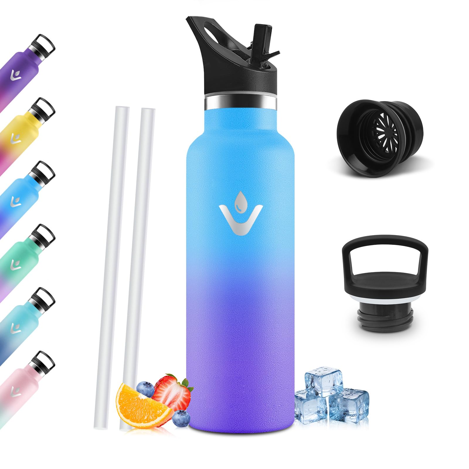 Botella Termica 0,75L, Termo Sin BPA, Botella de Agua Acero Inoxidable, Aislamiento Al Vacío de Doble Pared, Termo, Acero Inoxidable 18/8, Cantimplora para Adultos, Deporte, Oficina, Yoga