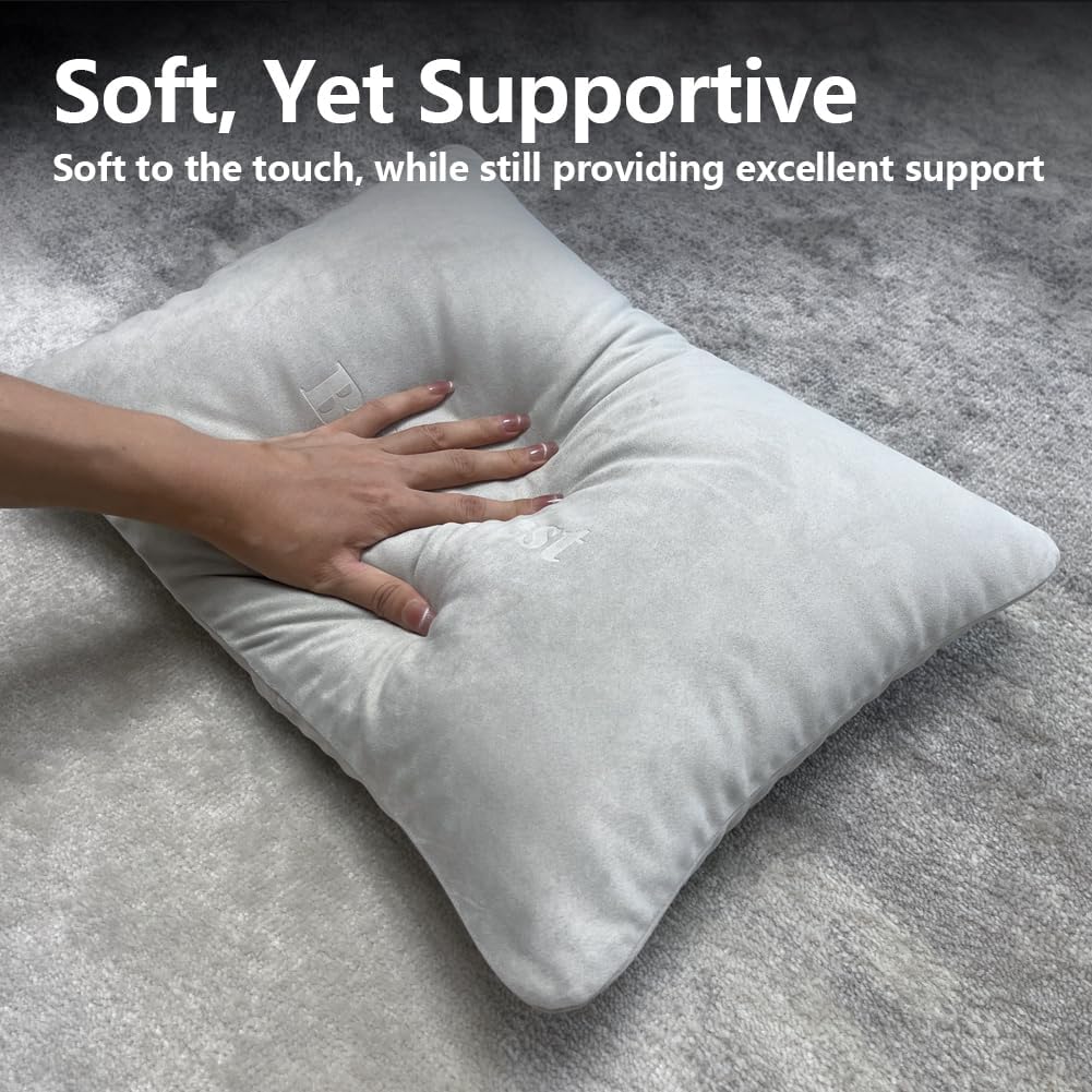 Suede Lumbar Support Pillow 1 Pack Uniquely Designed for Lower Back Support Neck Support Cushion Multi-Purpose Pillow Extra Soft - Image 4