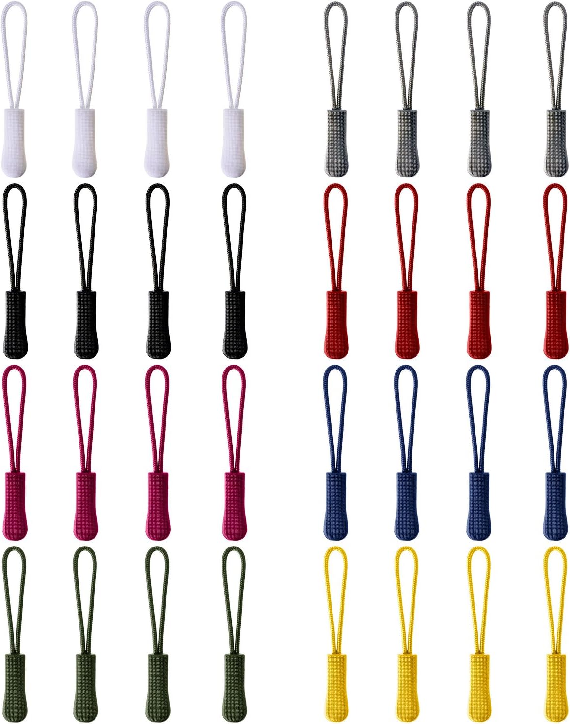Hicarer 48 Pieces Zipper Pulls Zip Fixer Tags Zipper Repair Tabs Replacements for Clothes, Bags and Crafts (8 Colors) : Arts, Crafts & Sewing