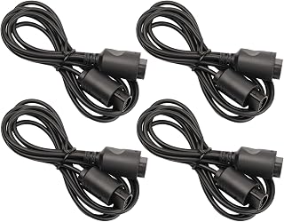 CSTESVN N64 Controller Extension Cable 4-Pack 6FT - Durable Replacement for Nintendo 64 Console, Lag-Free Gaming