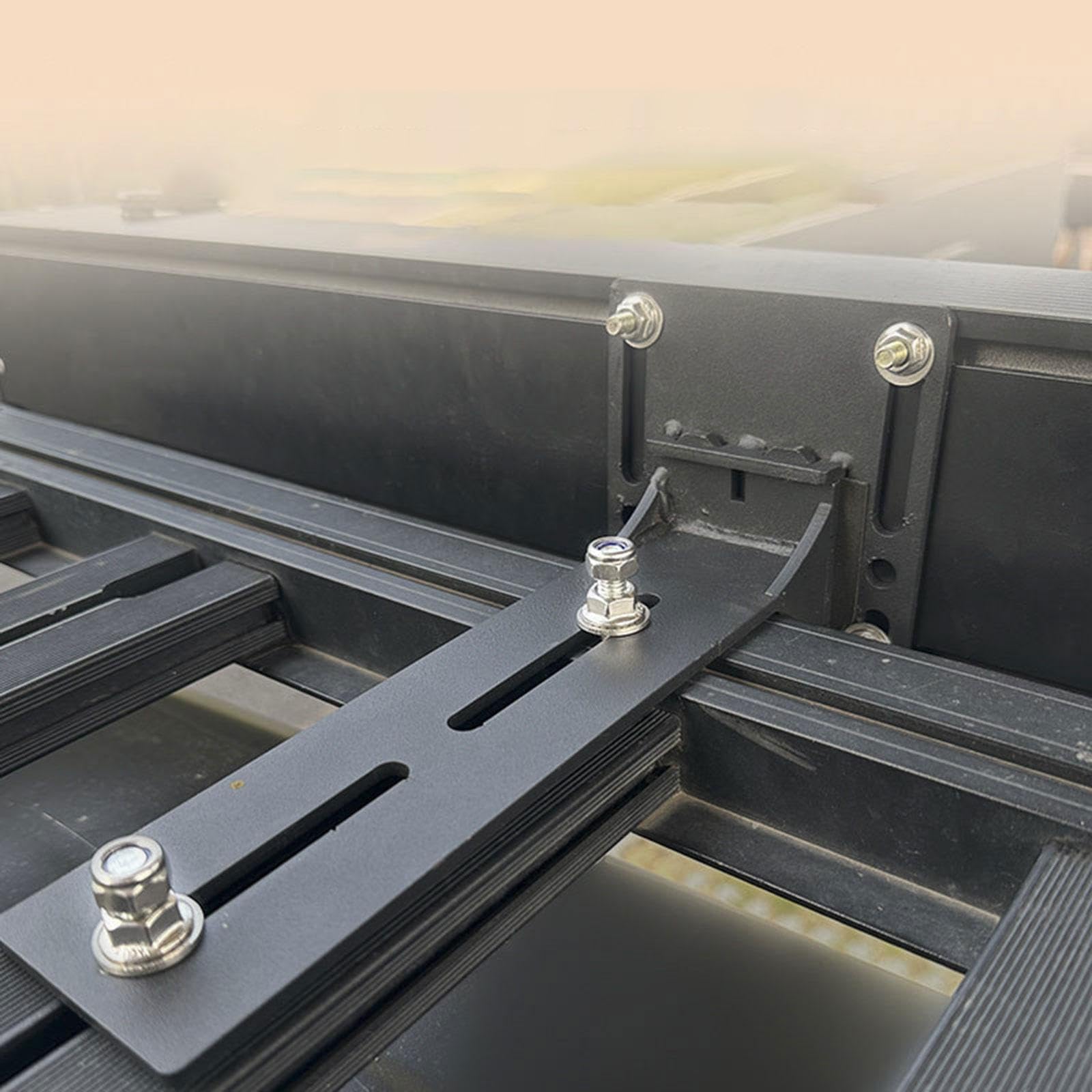 2 Stück Markisenhalterung Auto Dachzelt Montagewinkel Edelstahl L Befestigungsset mit Rostfreiem Material Und Flexiblem Schnellmontagesystem für Campi, 2 StÜck