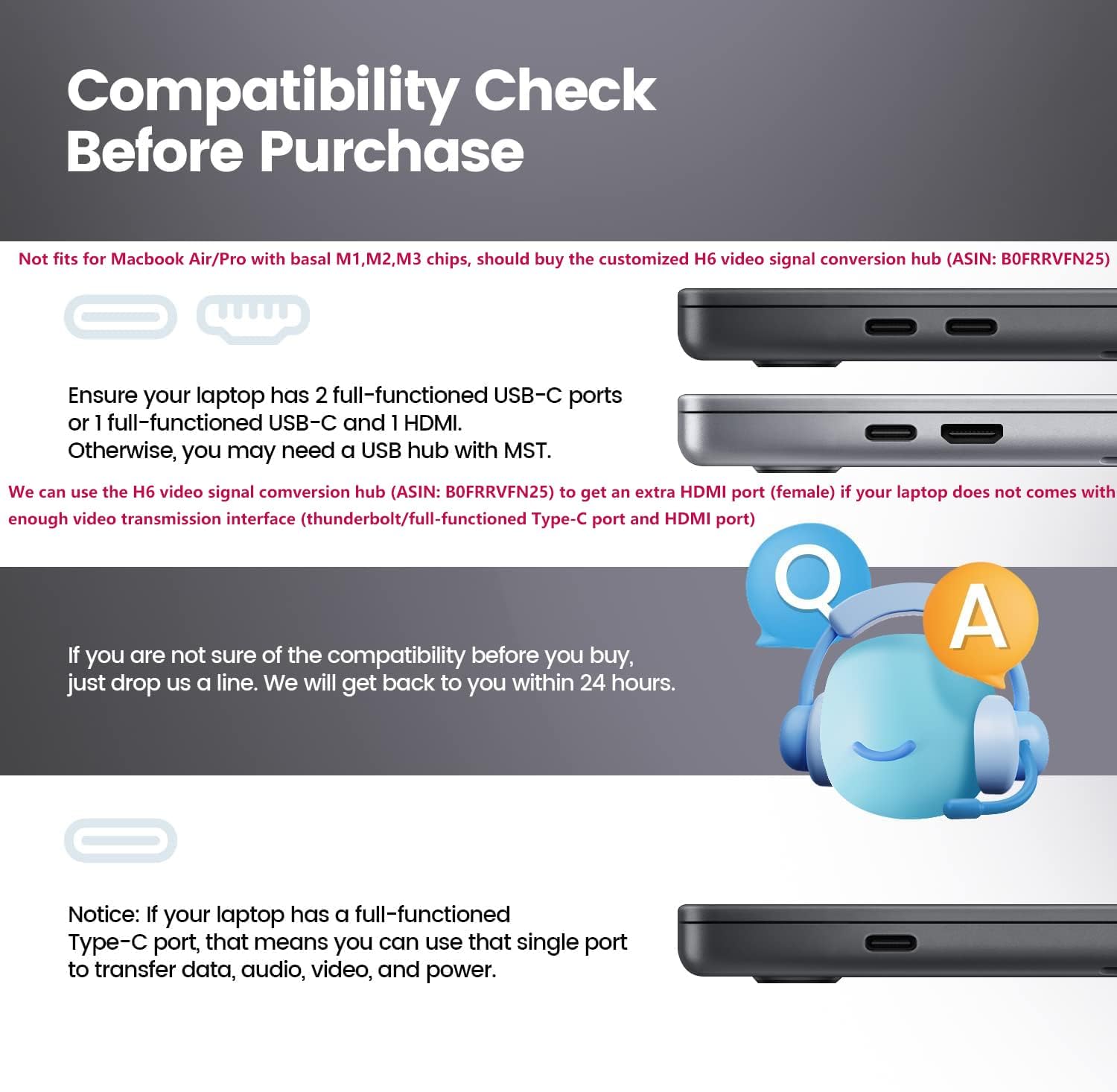 KEFEYA Portable Monitor for Laptop, P2 12” Full HD Dual Triple Monitor Laptop Screen Extender with IPS Display, HDMI/USB-A/Type-C Plug & Play for Cellphone, Windows, Chrome & Mac, Fits 13”-16” Laptops - Image 6