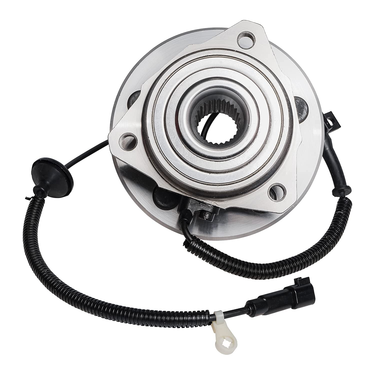 Detroit Axle - Front Wheel Bearing Hubs for 2002-2007 Jeep Liberty, Replacement 2003 2004 2005 2006 Liberty Wheel Bearing and Hubs Assembly Set, Pair Hubs