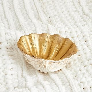 Artificial Seashell Decorative Bowl, Resin Clam Shell for Home Décor, Me...