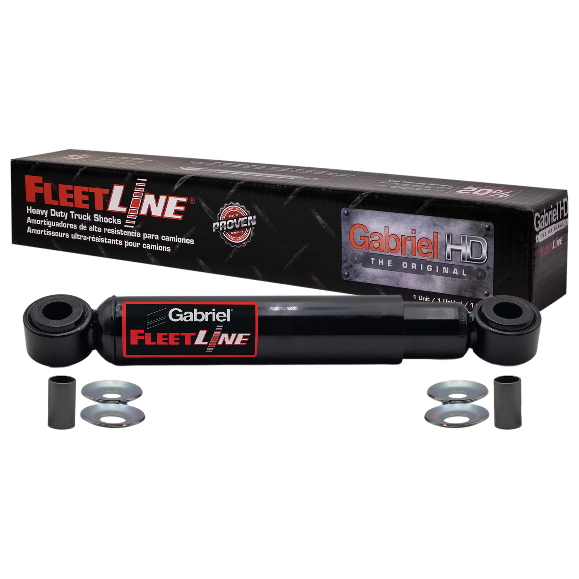 Gabriel 83141 FleetLine HD Truck Front Shocks Fits Hino FB1817, FF3020, FF3020, SG221, SG19, SG20, SG22, SG23, SG231, SG3320, SG3323, SG5523; OEM# 485001940, 48500-1941, S485001941
