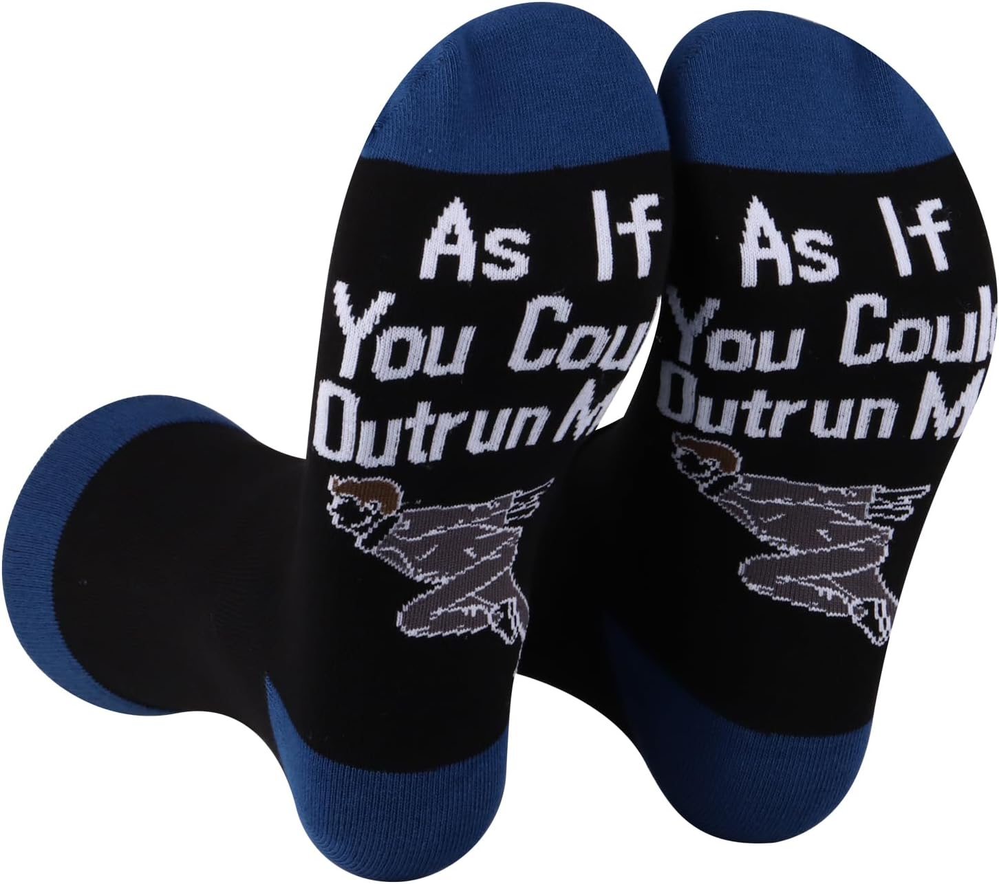 PXTIDY 2 Pairs Movie Inspired Socks As If You Could Outrun Me Gifts Lovers Gifts Role Fans Socks