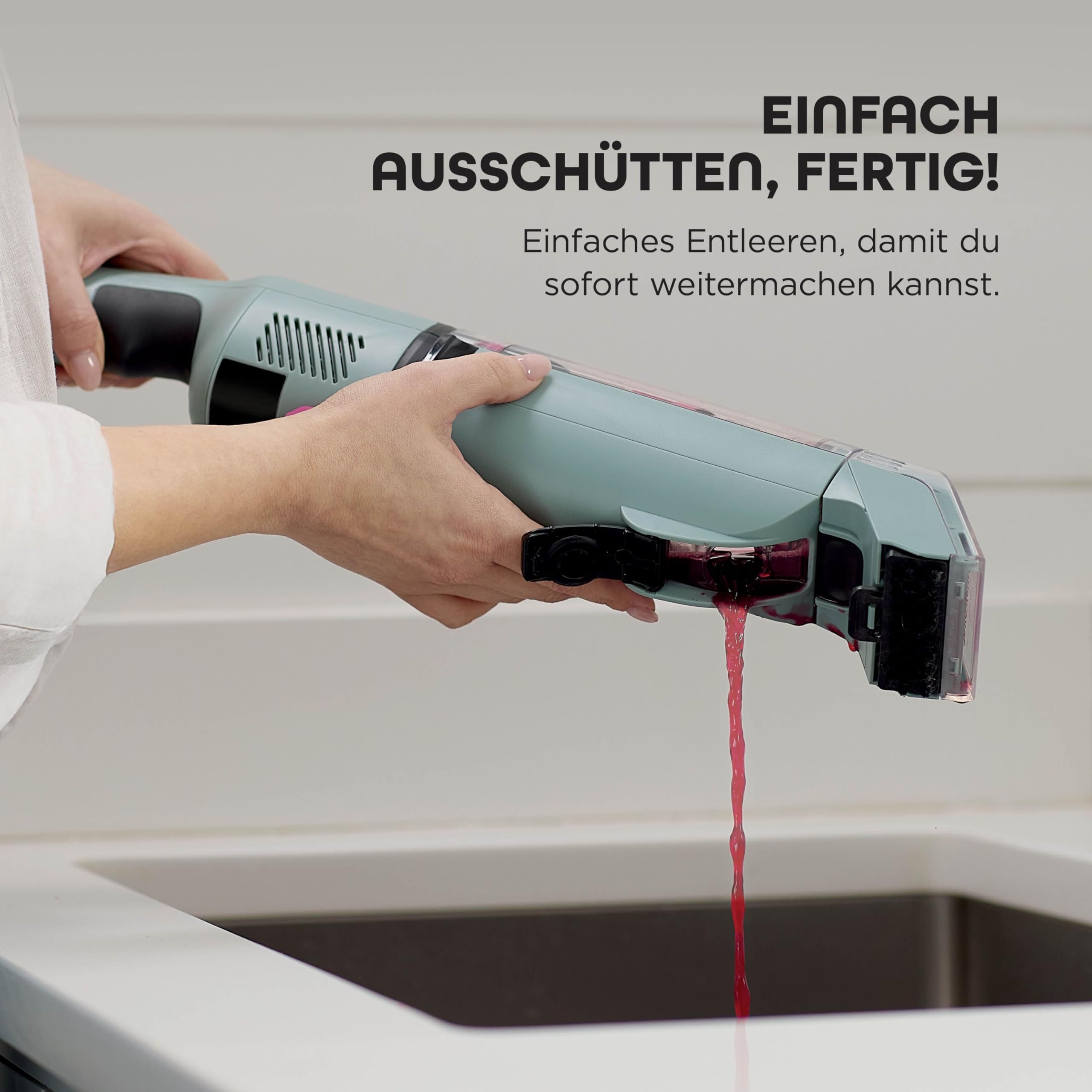 Shark StainForce kabelloser Fleckenentferner, tragbarer Flecken-, und Geruchsentferner für Teppichböden, Teppiche, Polstermöbel und mehr, mit Aufbewahrungsbox, Zubehör und 2 x Reiniger, HX100EUCP