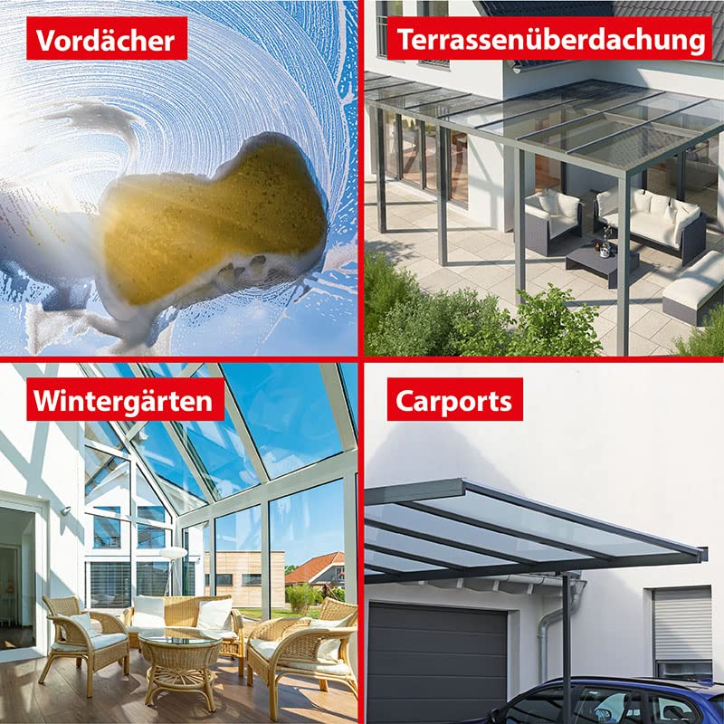 MELLERUD Terrassendach Reiniger Konzentrat | 1 x 1  l | Für Glas, Kunststoff & Acryl – Tiefenreinigung & Schutzfilm 5