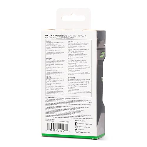 Miniatura 2 de PowerA Paquete de baterías recargables para mandos Xbox Series XS y Xbox One, con licencia oficial (exclusivo de Tienda)