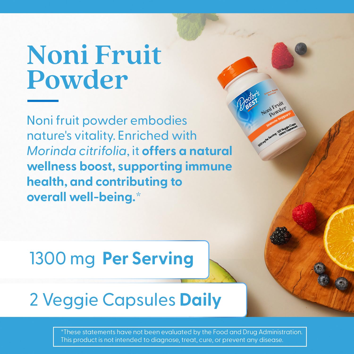 Doctor's Best Noni Fruit Powder Supplement, Non GMO, Vegan, 120 Veg Caps — Amazon image 5