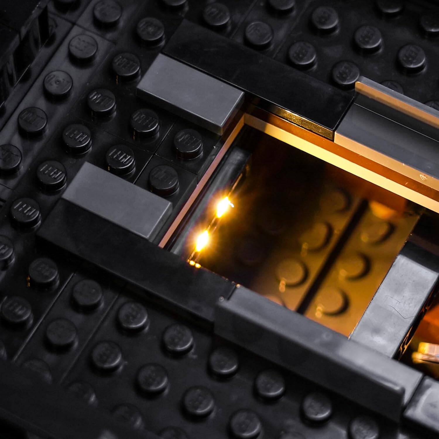 Close-up of the ship's interior, showing a warm yellow LED light integrated into the deck structure.