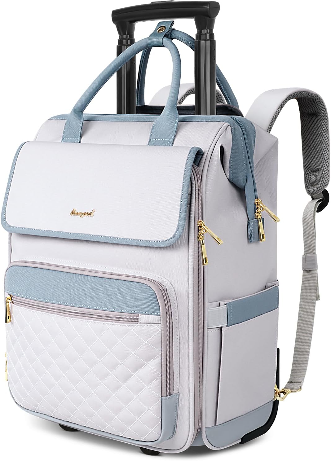 Arcoyard Rolling Backpack for Women, Travel Rolling Laptop Backpack with Wheels