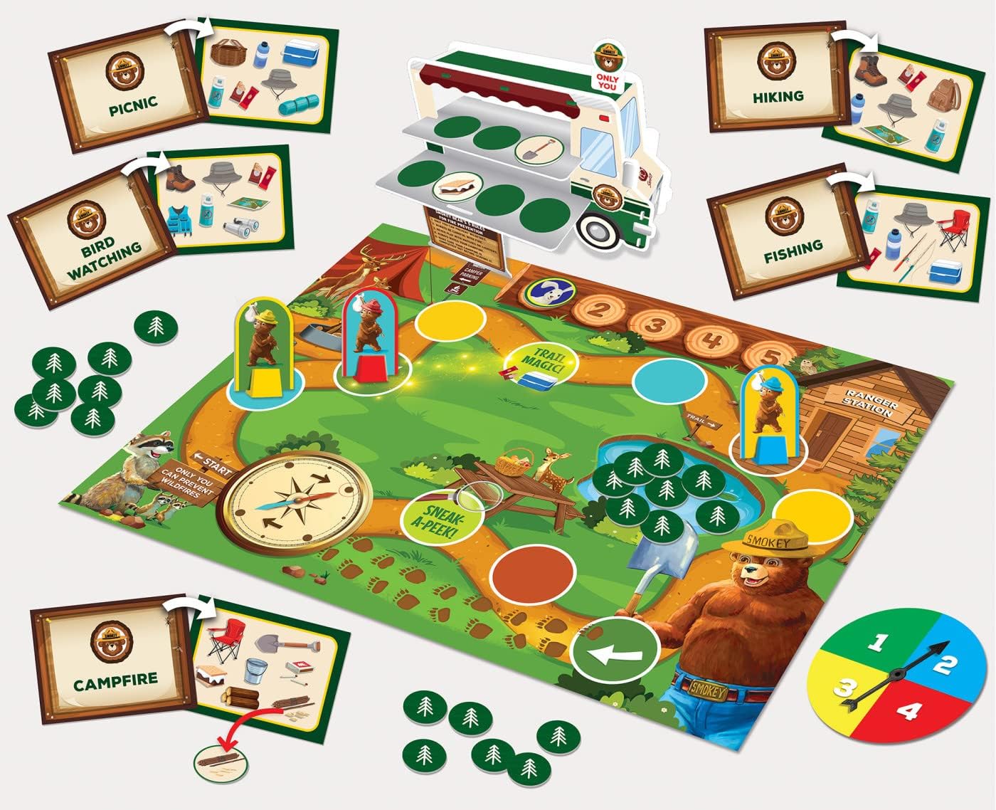 MasterPieces 42213: Smokey Bear - Happy Camper Cooperative Game