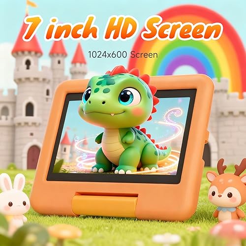 Miniatura 4 de CUPEISI Tableta Android de 7 pulgadas con estuche, 4GB RAM 32GB ROM 1TB de expansión, tablet con procesador Quad-core, pantalla IPS de 1024 x 600,