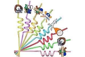 24-Count Baseball Party Twist Straws