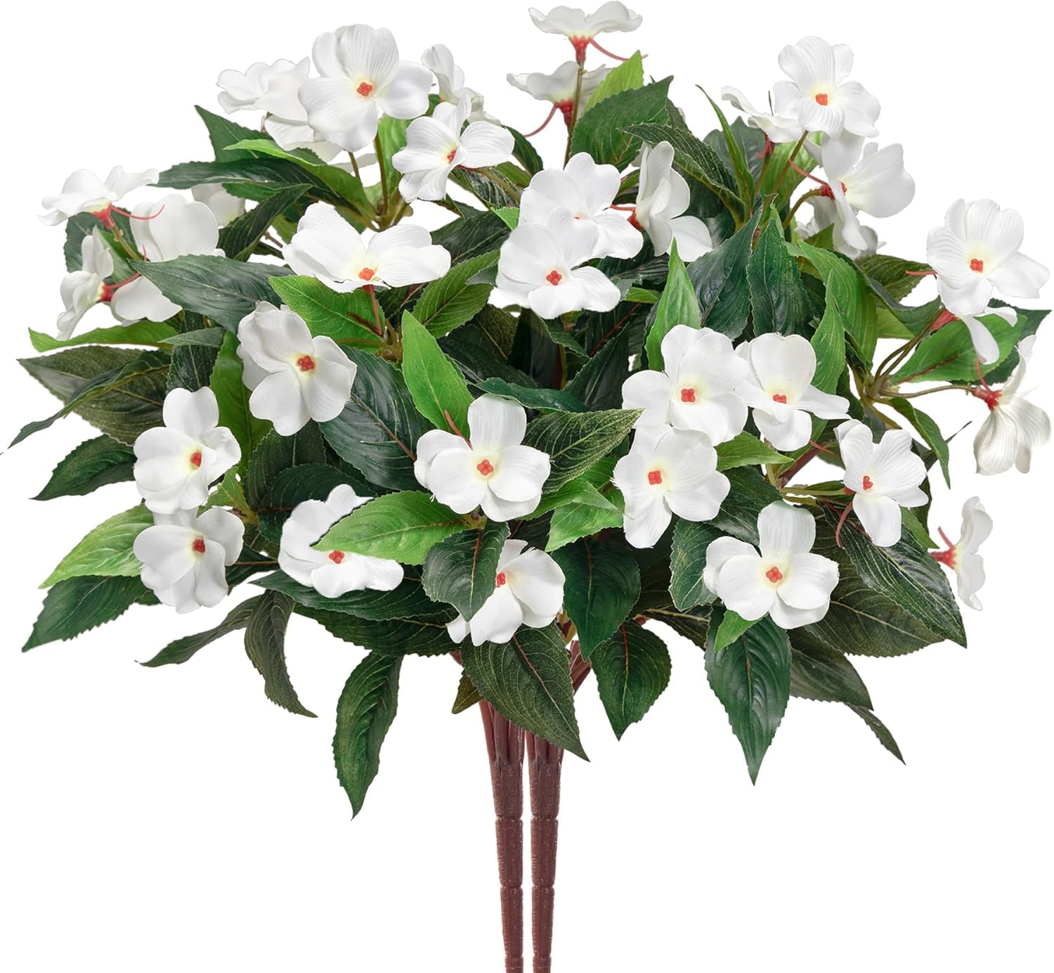 Weldomcor Artificial Impatiens Flowers, 3 Bundles — image 1