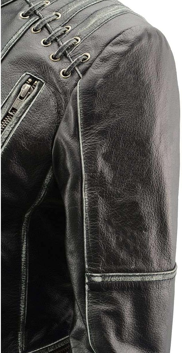 Milwaukee Leather Women's 'Sporty and Elegant' Scooter Style Motorcycle Leather Rider Jacket - Image 7