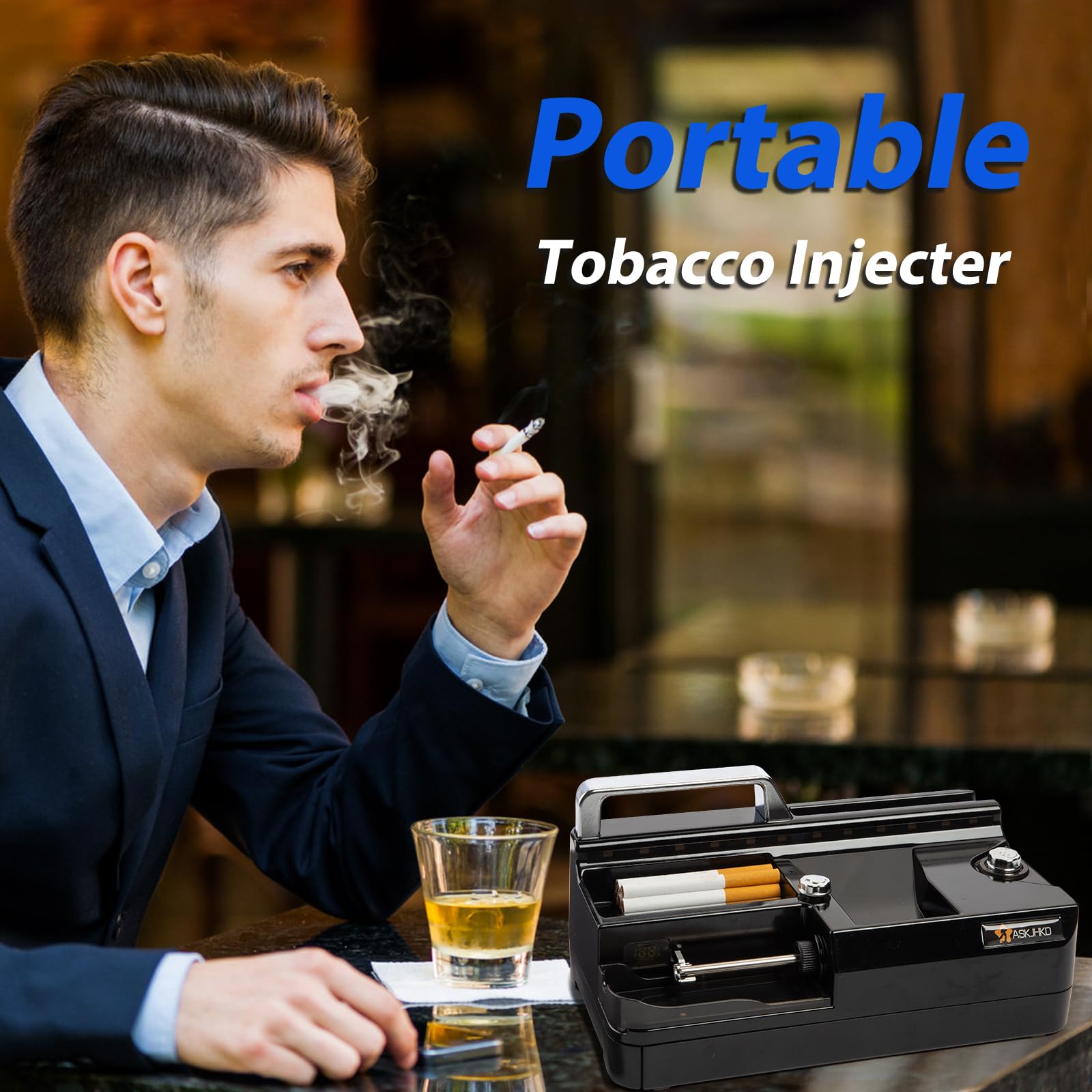 Amazon.com: Electric Cigarette Rolling Machine, Automatic Cones Loader,  Mini Portable Pre Rolled Cones Filling Maker, Automatic Roller, 312A Black  : Health & Household