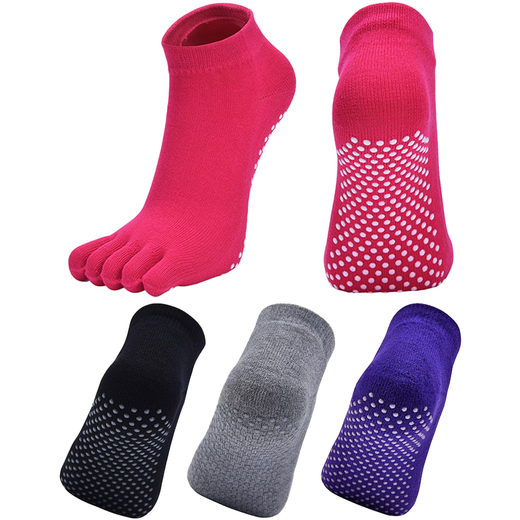 Yoga Socks With Toes 4Pairs