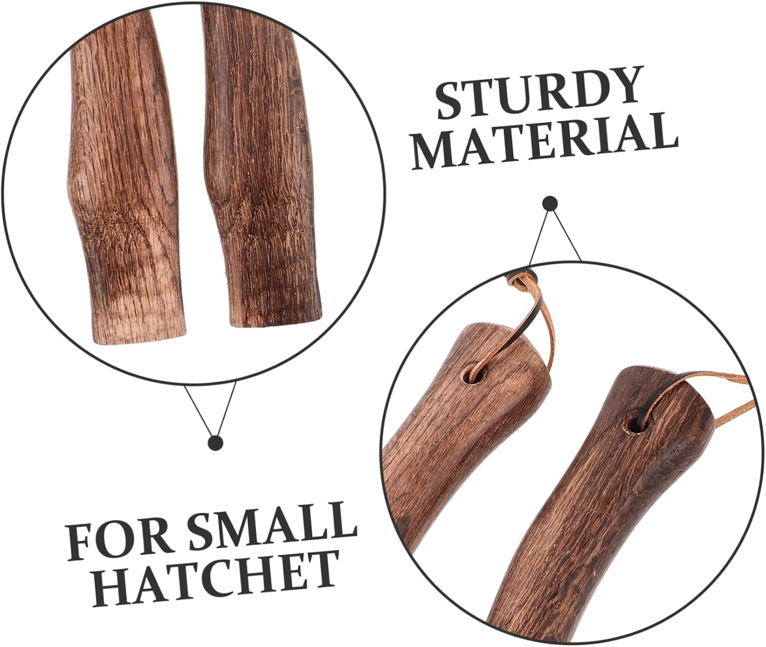 UPKOCH 2pcs Wooden Axe Handle Replacement Ergonomic - Grip for Camp Hatchet and Fire Axe Easy Replacement Handle for Tool Restoration and Gardening Use