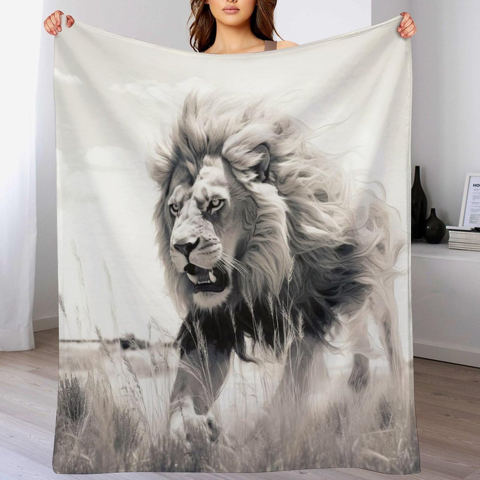 Couverture en polaire flannel douce de 130x150cm pour lit et canapé