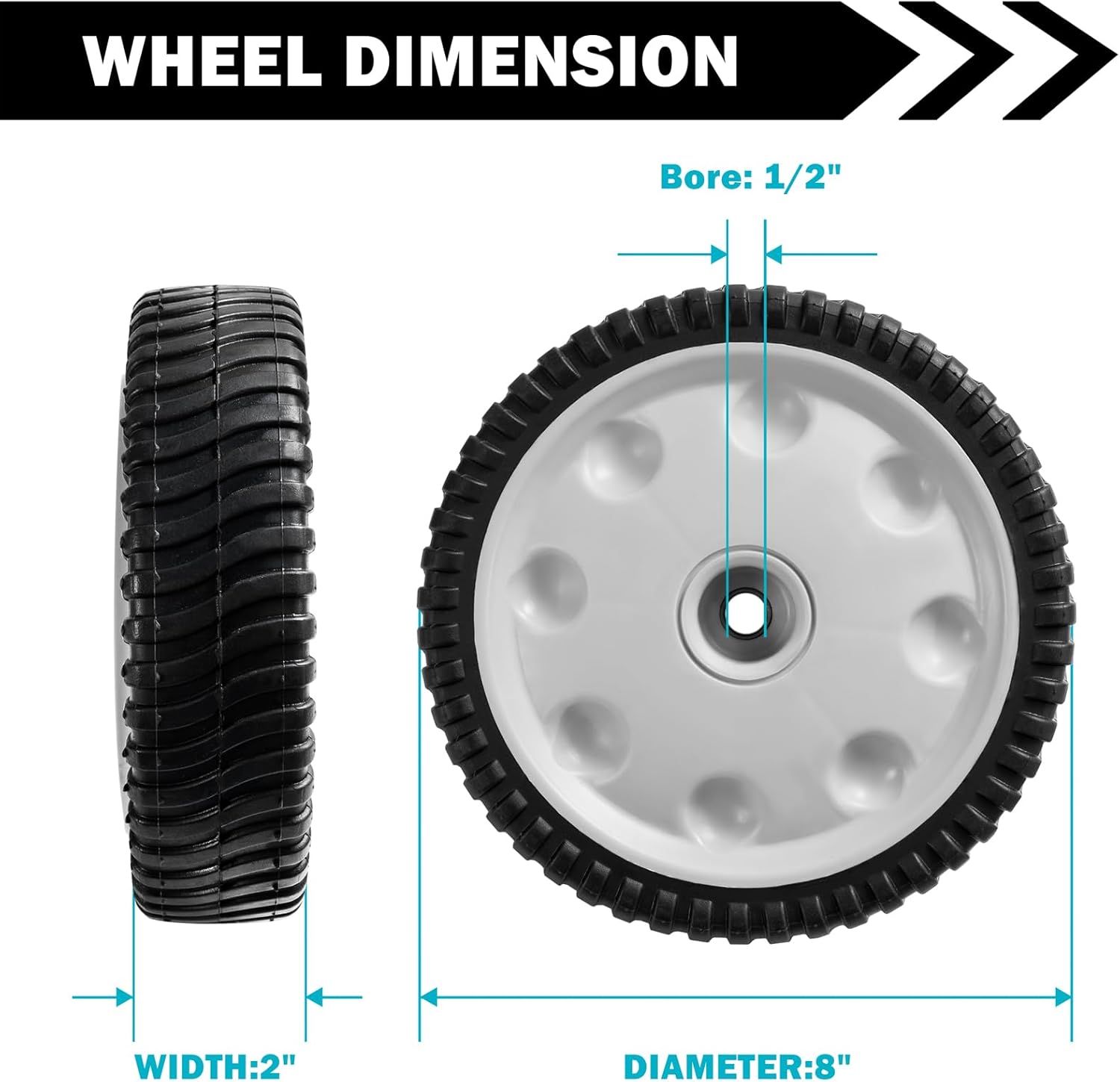 11" 634-04625 Rear Wheels Replacement for Arnold 490-325-0023, 734-04018C Lawn Mower Front Drive Wheel for Troy Bilt Tuff-Cut 210 TB210 TB230 TB240