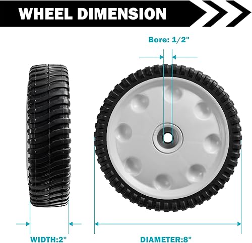 Miniatura 2 de 734-04018 Ruedas de tracción delantera aptas para cortacésped Troy Bilt TB240 - Ruedas para cortacésped Troy Bilt Tuff Cut 210 230 Craftsman MTD