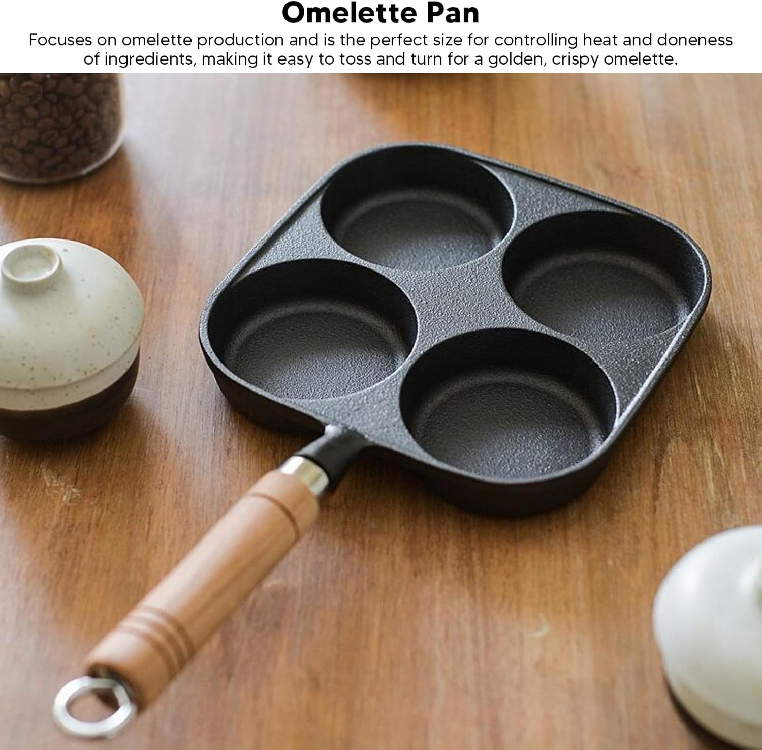 Egg Frying Pan, 4-Cup Non Stick Egg Cooker Pan Fried Egg Pan Pancake Pan Egg Skillet Egg Cooker Omelet Pan for Breakfast
