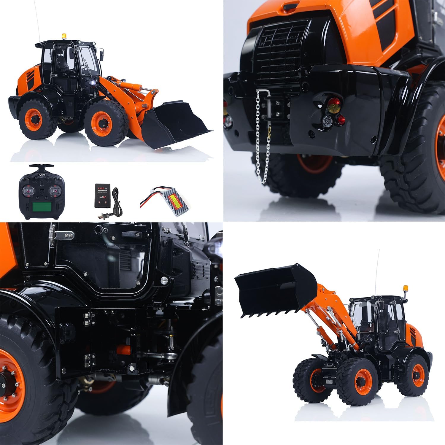 TOUCAN RC HOBBY 1/14 Metal LESU RC Hydraulic Loader Aoue WA100M-8 4X4 RTR Remote Control Construction Vehicle Axle Lock Sound Light ST8 Radio