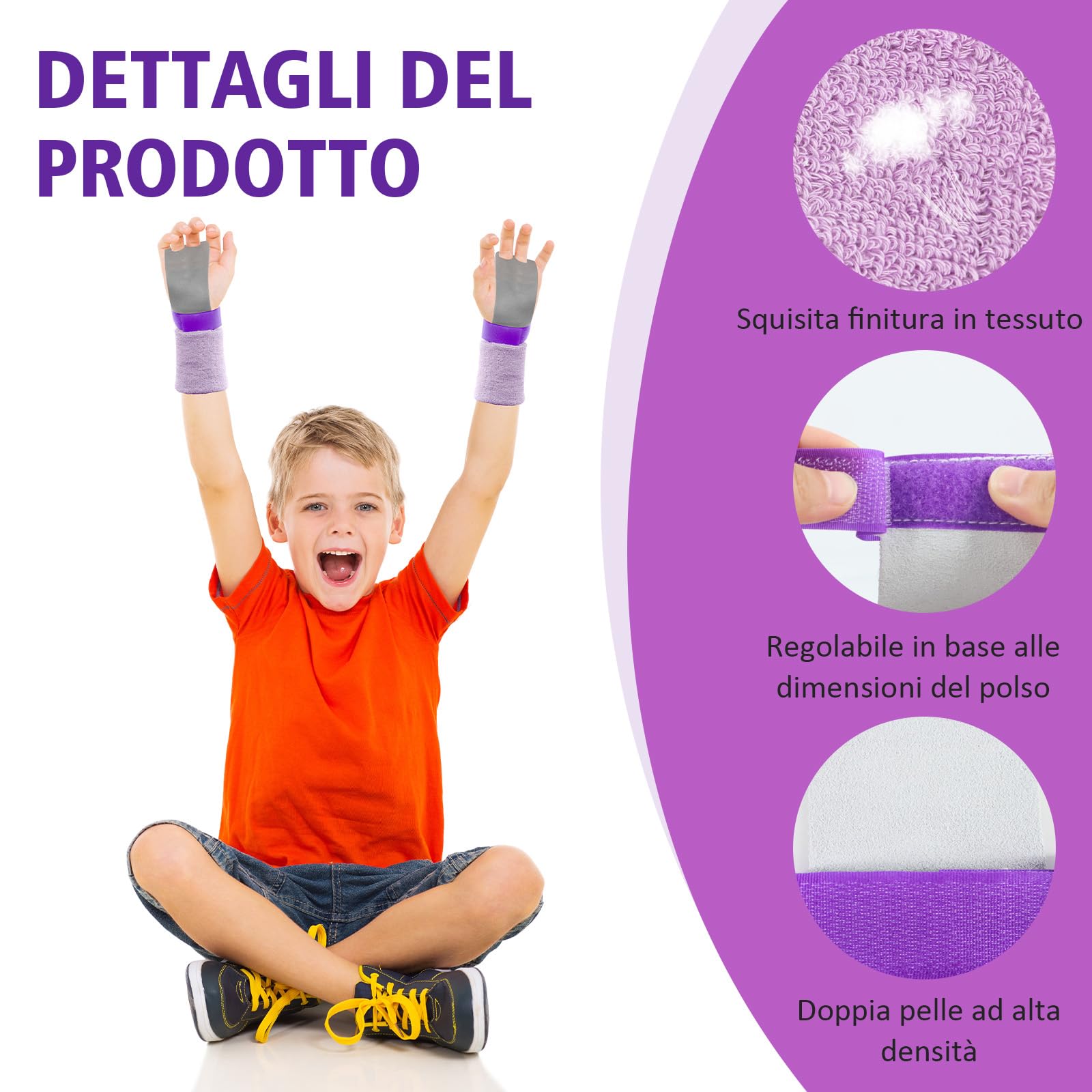 Scettar Set di Polsini da Ginnastica, 2 Paia Manopole Paracalli per Ginnastica Artistica, Falcon Grip Pad per Cross Training