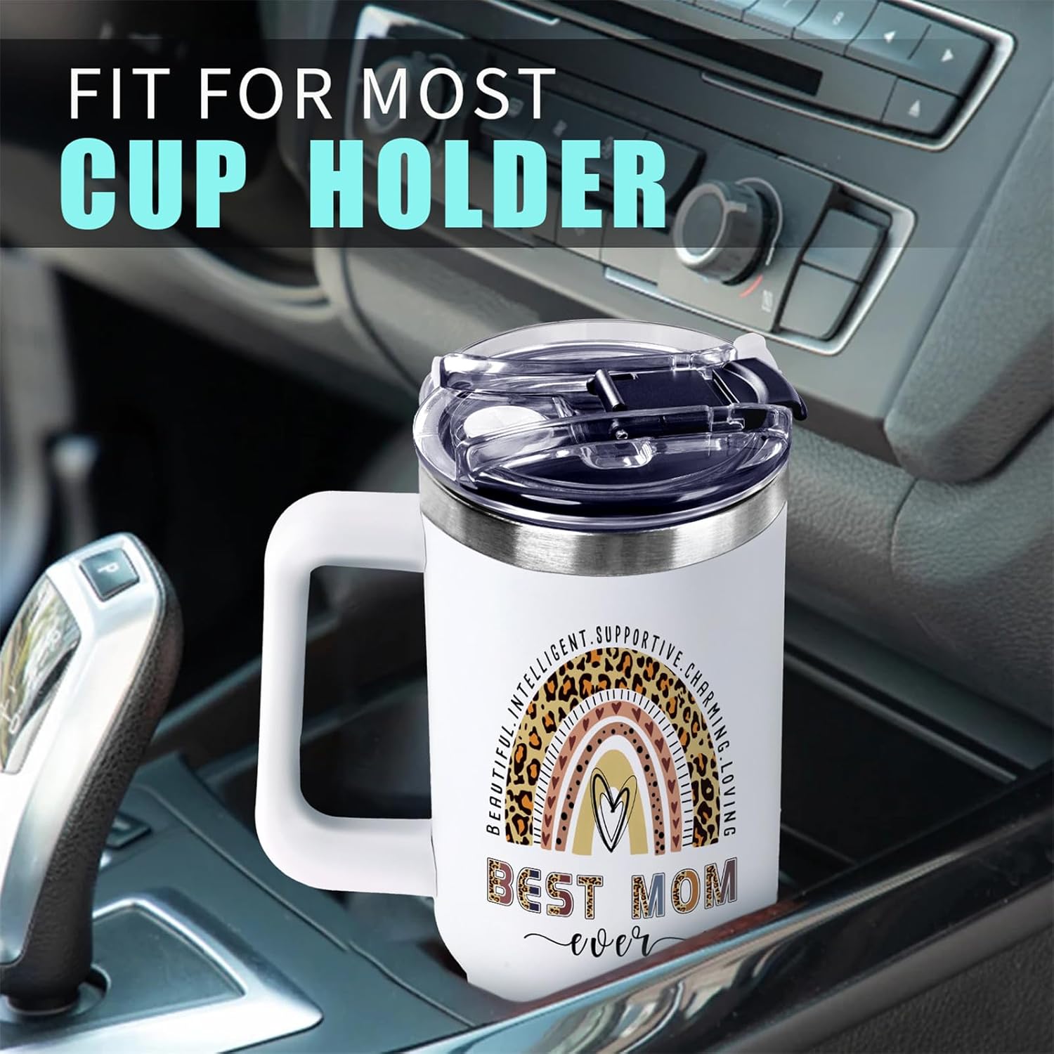 Mom Tumbler with Handle Moms Gifts from Daughters 40oz Best Mom Ever Tumbler Christmas Cup Present for Mother from Son with Lid Straw Best Mom Ever Gifts - Image 4