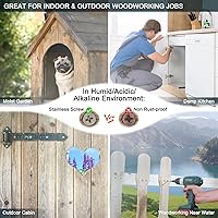 Vista 6 de Tornillos para madera, 120 tornillos Phillips de cabeza plana, tornillo de acero inoxidable 304 con kit de avellanado de madera ajustable