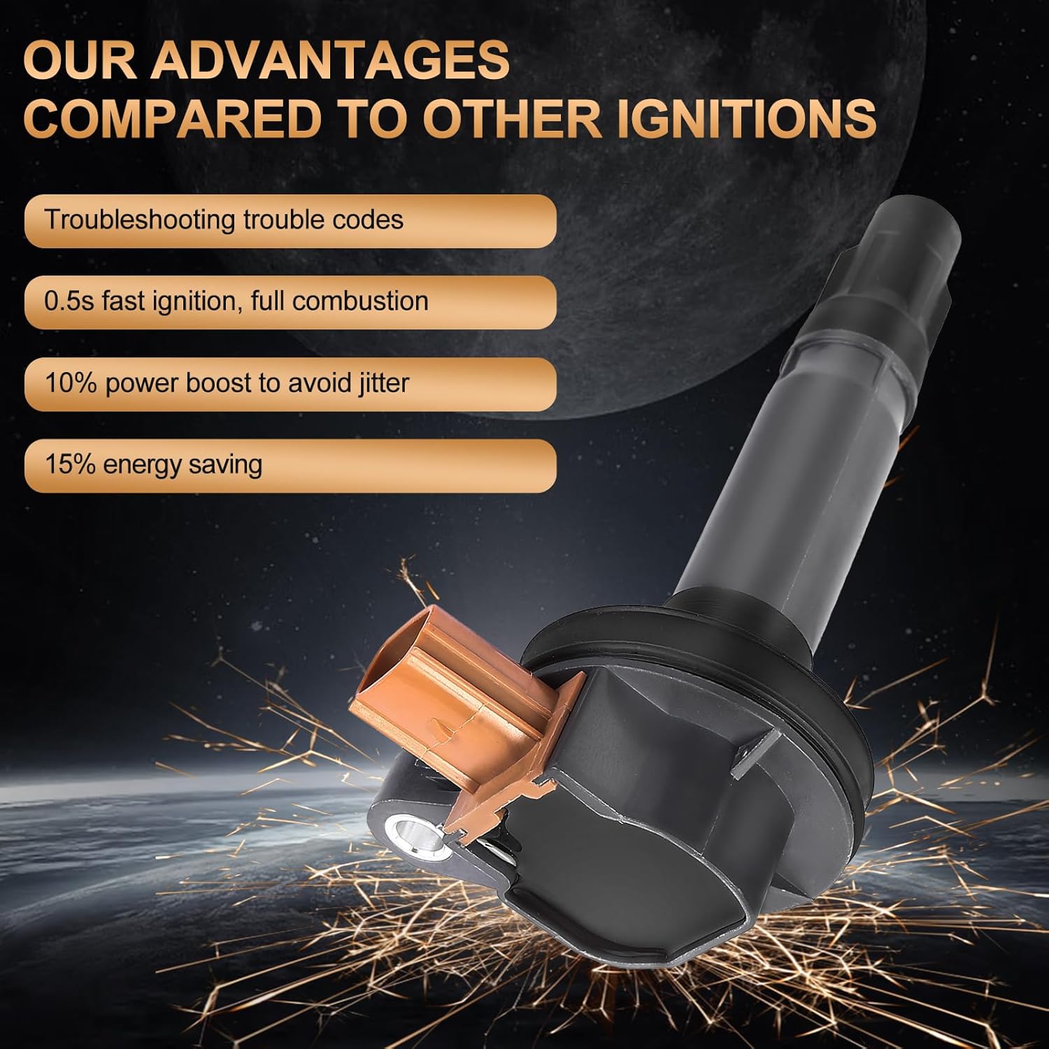 Ignition Coil Pack 3.5 Ecoboost for Ford F150 Explorer Expedition Flex Police Taurus Transit Lobo, for Lincoln Navigator MKS MKT 3.5L V6 - Coil Pack Set Replace UF646 DG549 BL3Z-12029-C 6PCS