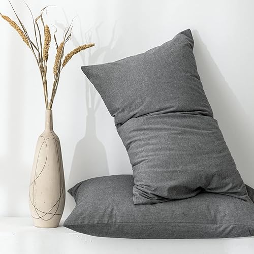 Miniatura 8 de Juego de funda de edredón 3 piezas de 100 % algodón lavado, con cierre, ultrasuave y transpirable, incluye 1 funda de edredón y 2 fundas de almohada