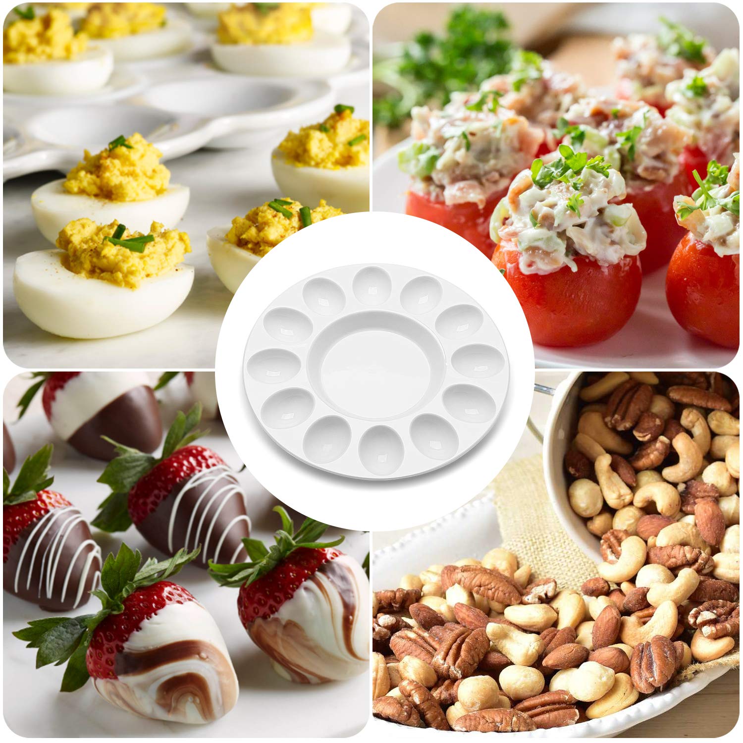 食器 Divelled egg tray Amazon.com: Flexzion Deviled Egg Tray - Ceramic White
