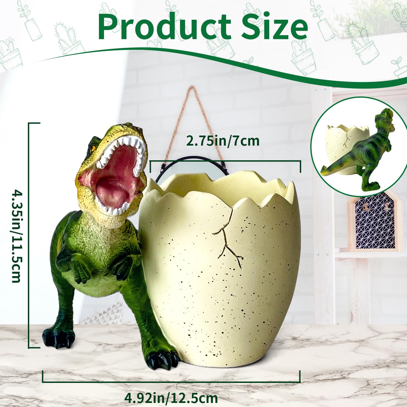 Amazon.com : FlidRunest Dinosaur Succulent Plant Pots, Animal Planter Resin  Creative Succulent Planter Flowerpot with Drain Hole, Dinosaur Desk  Accessories for Office and Home Decor : Patio, Lawn & Garden