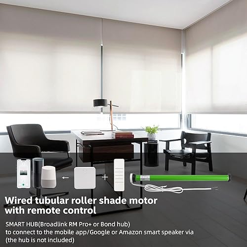 Miniatura 6 de Motor de persiana enrollable con cable Control remoto AC100-260V DIY Soluciones de reequipamiento para persianas motorizadas de ventana