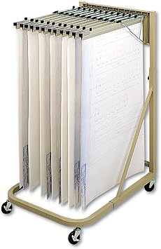 Safco 5026 Mobile Stand, Store Large Documents, Plans, Blueprints, CAD Drawings and More, 4 Rolling Caster Wheels, Tropic Sand