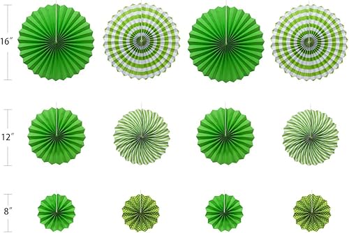 Miniatura 39 de ONUPGO Paper Fans - Juego de abanicos de papel para colgar en fiestas, color negro, 12 unidades, decoración de fiesta mexicana, pancarta colgante