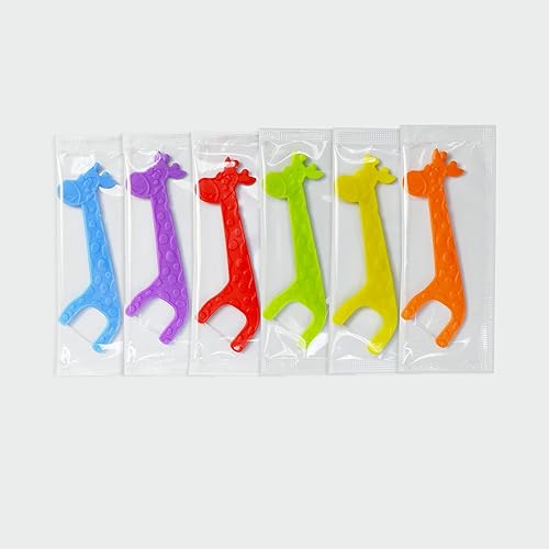 Miniatura 6 de Hilo dental para niños, hilo dental envuelto individualmente, hilo dental para niños, hilo dental portátil, con formas de animales, para niños y