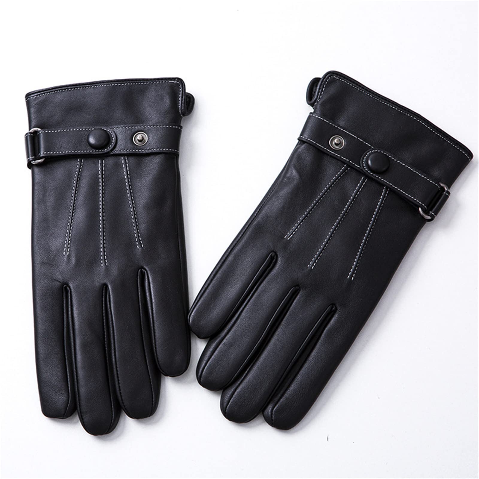 Gants en cuir pour homme pour la conduite automobile et l'équitation en hiver