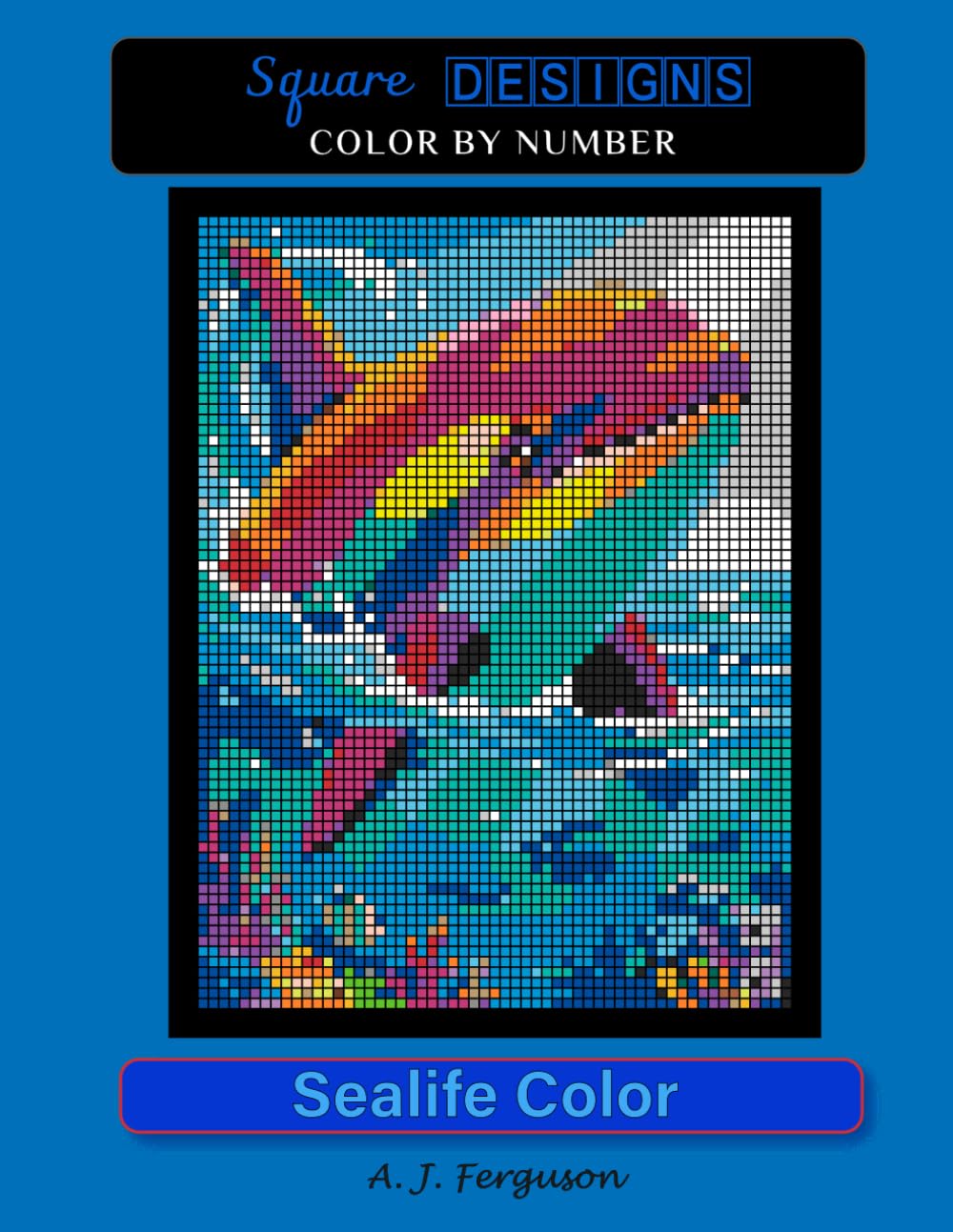 Sealife Color Color by Number Book - Premium paper