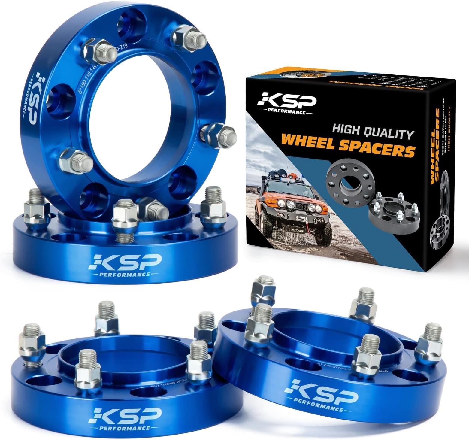 KSP 5X150 Spacers Compatible with to-yo-ta Tundra 2007-2021/Sequoia 2008-2021/Land Cruiser 2009-2016, 1.25inch 5 Lug Wheel Spacers for Lexus LX570 2008-2016 with M14x1.5 Studs 110mm Hub Bore, 4 pcs
