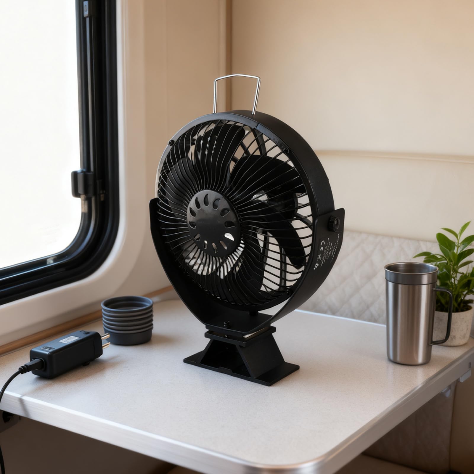 HEEPDD Ventilador para Chimenea Accionado por Calor, 6 Aspas, Silencioso, con Cubierta Protectora y para Estufa de Leña, Cenador