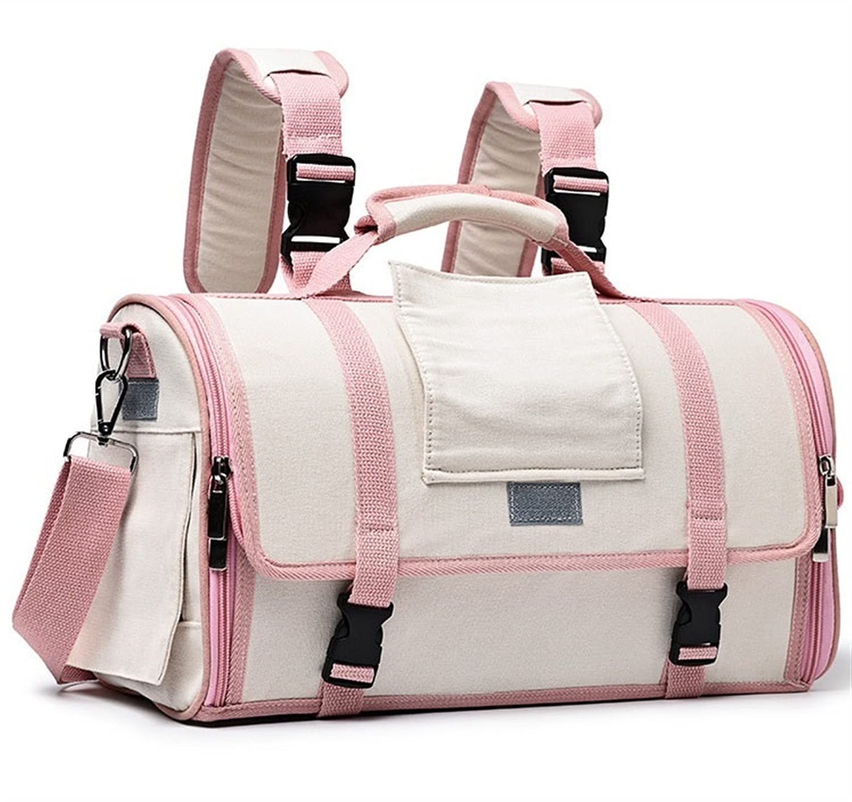Trasportín para Perros Pequeños Y Medianos, Bolso Transpirable para Gatos, Transportador De Viaje Plegable para Cachorros, con Malla para Llevar Al Hombro Y Cojín De Vellón