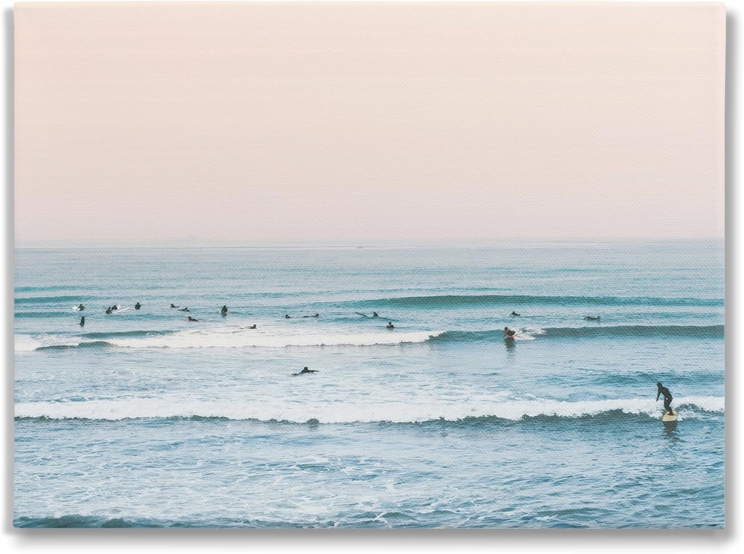 Stupell Industries Pastel Surfer Scene Canvas Wall Art by Sisi and Seb