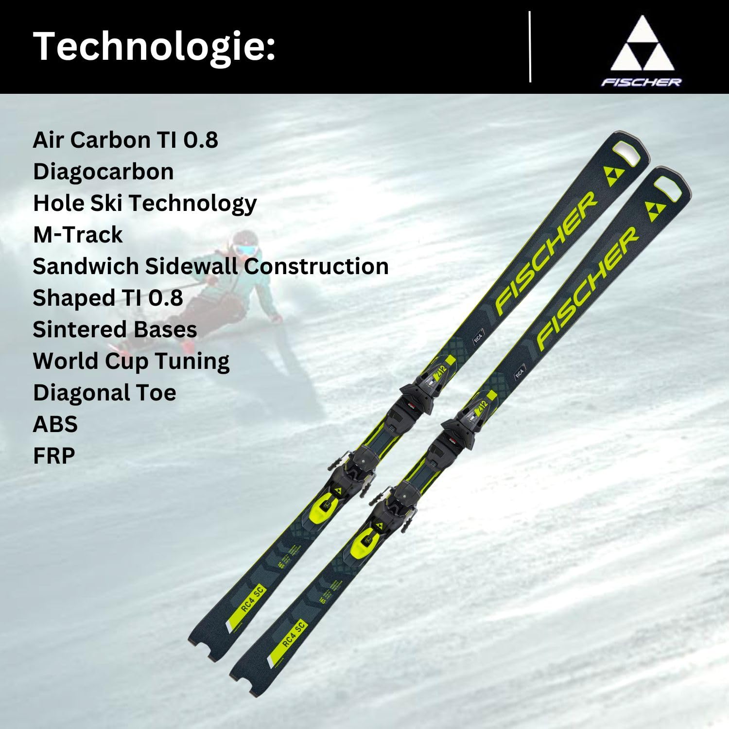 Fischer RC4 Worldcup SC MT - Esquís de esquí alpino, 155 cm
