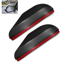 2PCS Side Mirror Rain Guards, Rear View Mirror Rain Visors, Universal Self-Adhesive Weather Shield Eyebrow Covers for Cars SUVs Trucks