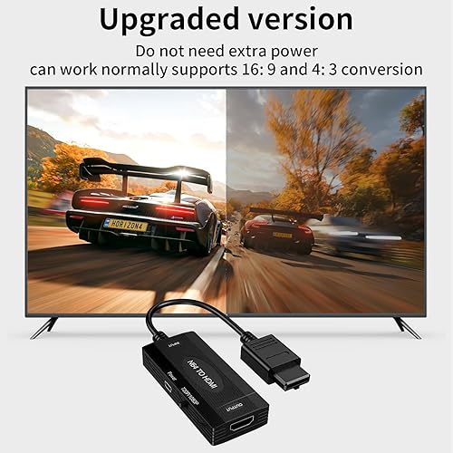 Miniatura 2 de Adaptador convertidor N64 a HDMI, adaptador HDMI para N64SNESNGCSFC con cable compatible con conversión 16 943, Nintendo 64 a HDM, compatible con