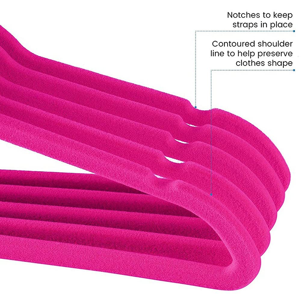 GMBYLBY 10Pcs Baby Non-Slip Velvet Hangers Space Saving 360 Degree Hook Flocked Felt Kids Clothes Drying Rack Organizer Baby Clothes Hangers Velvet Black